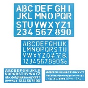 1 X Letter and Number Stencil Sets - Sizes 8, 10, 20, 30mm