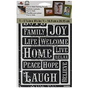 FolkArt Peel and Stick Painting Stencil, 30465 Happy Words