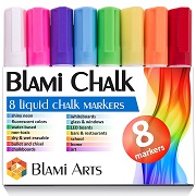Chalk Markers with reversible bullet and chisel fine tip from Blami Arts