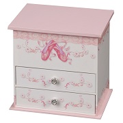 Angel Girl's Wooden Musical Ballerina Jewelry Box