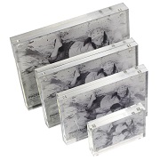 Sooyee Acrylic Frame, Clear, Magnetic Photo Picture Frame
