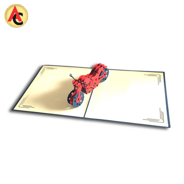 Pop-up card features sports bike