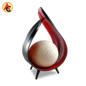 Indoor lamp features coconut flower sheath