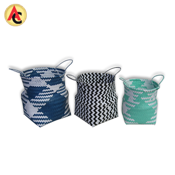 Handwoven belly baskets made of PP