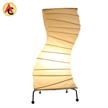 Table lamp with decoupage