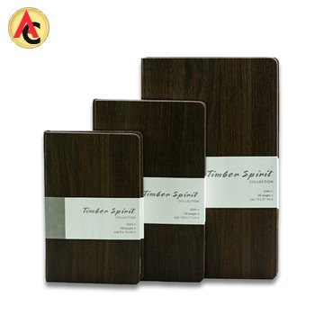Notebooks feature wood-like covers