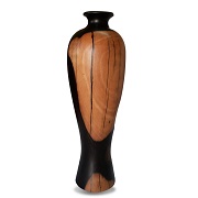 Plum vase made of Macassar ebony wood