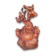 Lucky Buddha statue made of padauk sapwood
