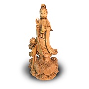 Kuan Yin statue made of sandalwood