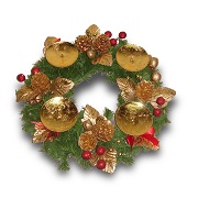 Advent wreath uses natural pine cones