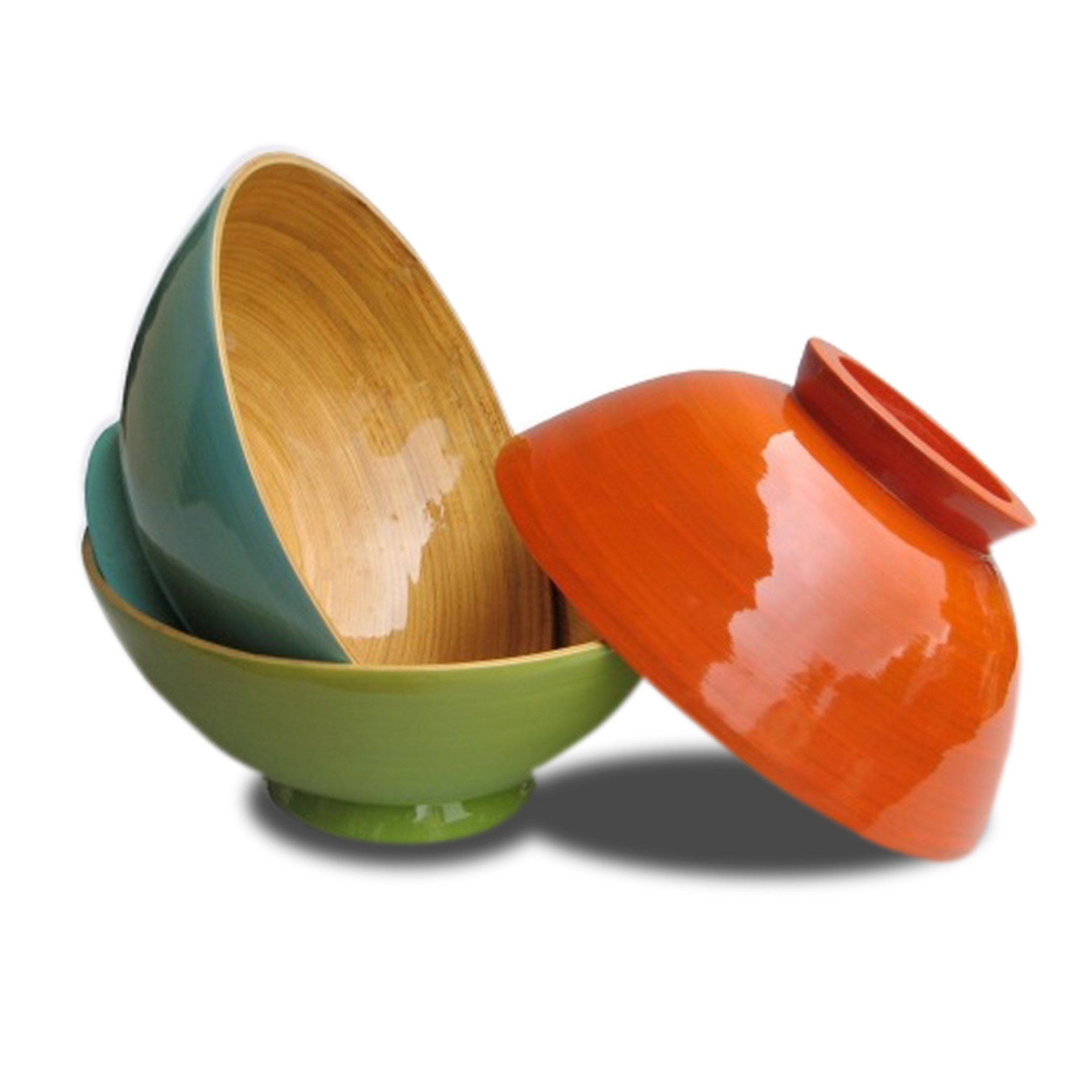 Spun bamboo bowls