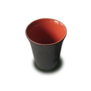 Stoneware mug features glazed finish