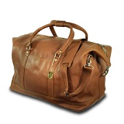 Leather duffel bag