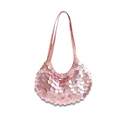 Bag combines seashells and silk 