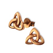 Silver earrings with rose gold plating
