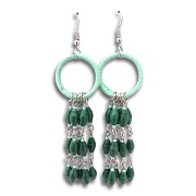 Earrings with paper beads