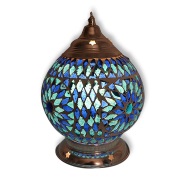 Multicolor lamp made of glass, brass