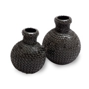 Metal vase with jaali pattern