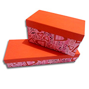 Box covered with wrapping paper