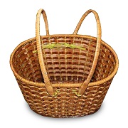 Shopping basket made of bamboo