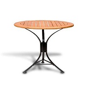 Acacia wood table with curved legs