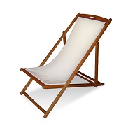 Reclining chair with eucalyptus wood frame