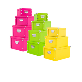 Foldable storage box made of greyboard