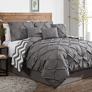 Geneva Home Fashion 7-Piece Ella Pinch Pleat Comforter Set