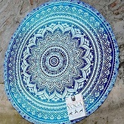 Jaipur Handloom Indian Mandala Round Roundie Beach Towel