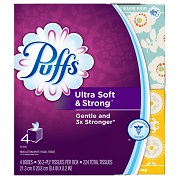 Ultra Soft & Strong Facial Tissues, 4 Cubes, 56 Tissues per Cube