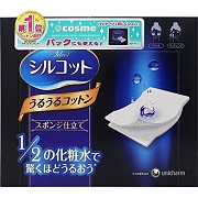 Unicharm Silcot Uruuru Sponge Facial Cotton, 1.8 Ounce
