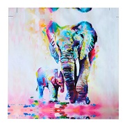 MOHOO 50x50cm Elephant Oil Painting Canvas Wall Art