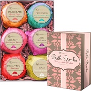 Premium Nature Bath Bombs Lush Gift Set - 6 Organic Essentila Oil