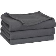 Queen Polar-Fleece Thermal Blanket Grey (90 by 90 inches)