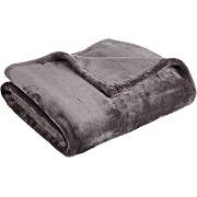 Northpoint Cashmere Plush Velvet Throw, Charcoal