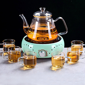 Tea set with stove