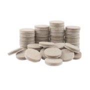 Self-Stick 1in Furniture Round Felt Pads for Hard Surfaces, Oatmeal, 48pc