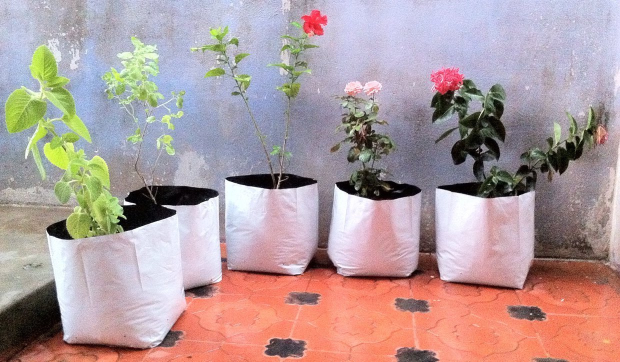 UV Treated Poly Grow Bag (Set of 8- Size 24 X 24 X 40) 