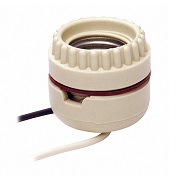 Leviton 8101 Medium Base, Keyless, Incandescent, Unglazed Porcelain