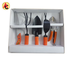 Black powder-coated garden hand tool set