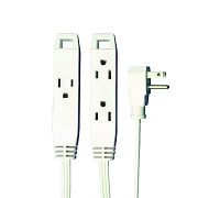 Axis 45505 3 Outlet Indoor Extension Cord, 8 Feet (white)