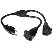Cables Unlimited PWR-PSLIB-2 Outlet Xtender Power Cord Splitter