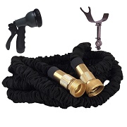 100 Foot Black Expanding Garden Hose, Spray Nozzle