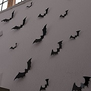 YINGKAI DIY Halloween Party 15pc/pack Black PVC 3D Decorative Bats