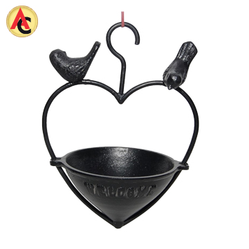 Heart Shaped Cast Iron Bird Feeder