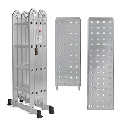15.5' Platform Multi-Purpose Folding Aluminum Ladder w/ 2 Free Plate