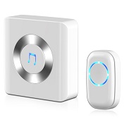 Chime, JETech Portable Wireless DoorBell Plug-in Push Button with LED