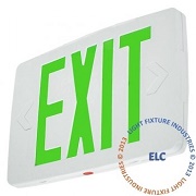 LFI Lights - Super Thin LED Exit Sign - Green LED - Battery Backup