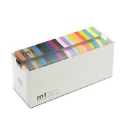 MT Washi Masking Tapes, Set of 20, Bright & Cool Colors 