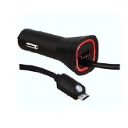 Rapid Dual Car Charger with Micro USB - For Samsung Galaxy S3, S4, Note2, Note3 Rapid Dual Car Charger with Micro USB